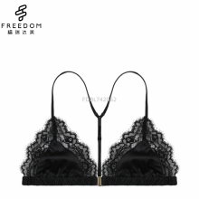 Été confortable sans fil en satin et en dentelle Mesdames avant ouvert belle triangle sexy soutien-gorge design bralette